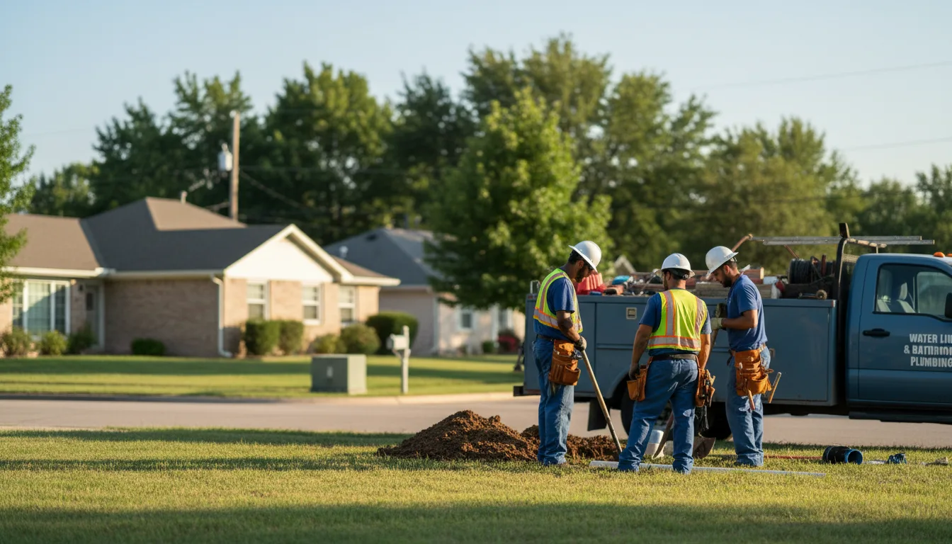 Residential water line and bathroom plumbing service in Beallsville, PA